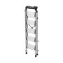 VEVOR 5 Step Ladder, Folding Step Stool with Wide Anti-Slip Pedal and Comfort Handgrip, 150 kg Capacity Portable Aluminum Stepladder, Multi-Use for Kitchen, Warehouse, Household and Office, Silver