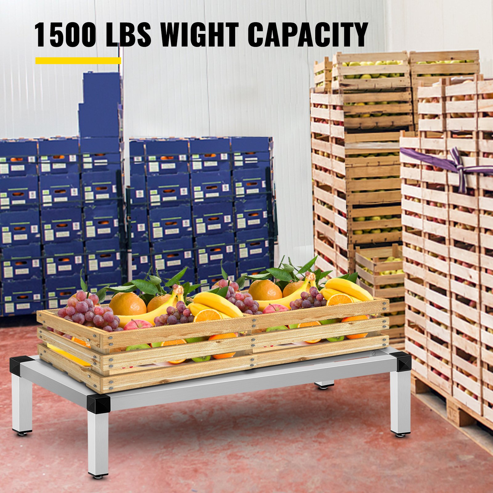 VEVOR 48''x20''x8'' estante comercial de aluminio para alimentos, 1500 libras
