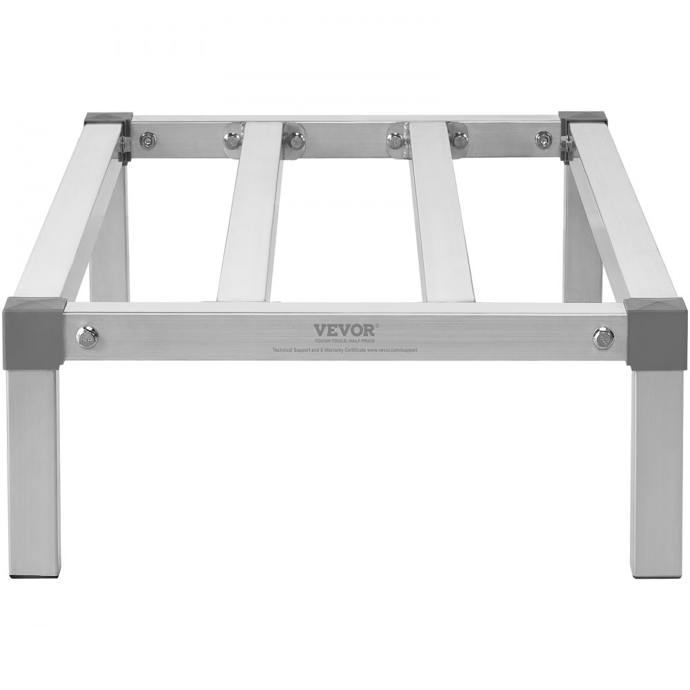 VEVOR Estante de Estiba de Aluminio 91,4x50,8x20,3 cm Estante de Almacenamiento Comercial Carga de 454 kg Fácil Montaje para Almacenamiento de Alimentos en Suelo, en Restaurantes, Cocinas, Garajes
