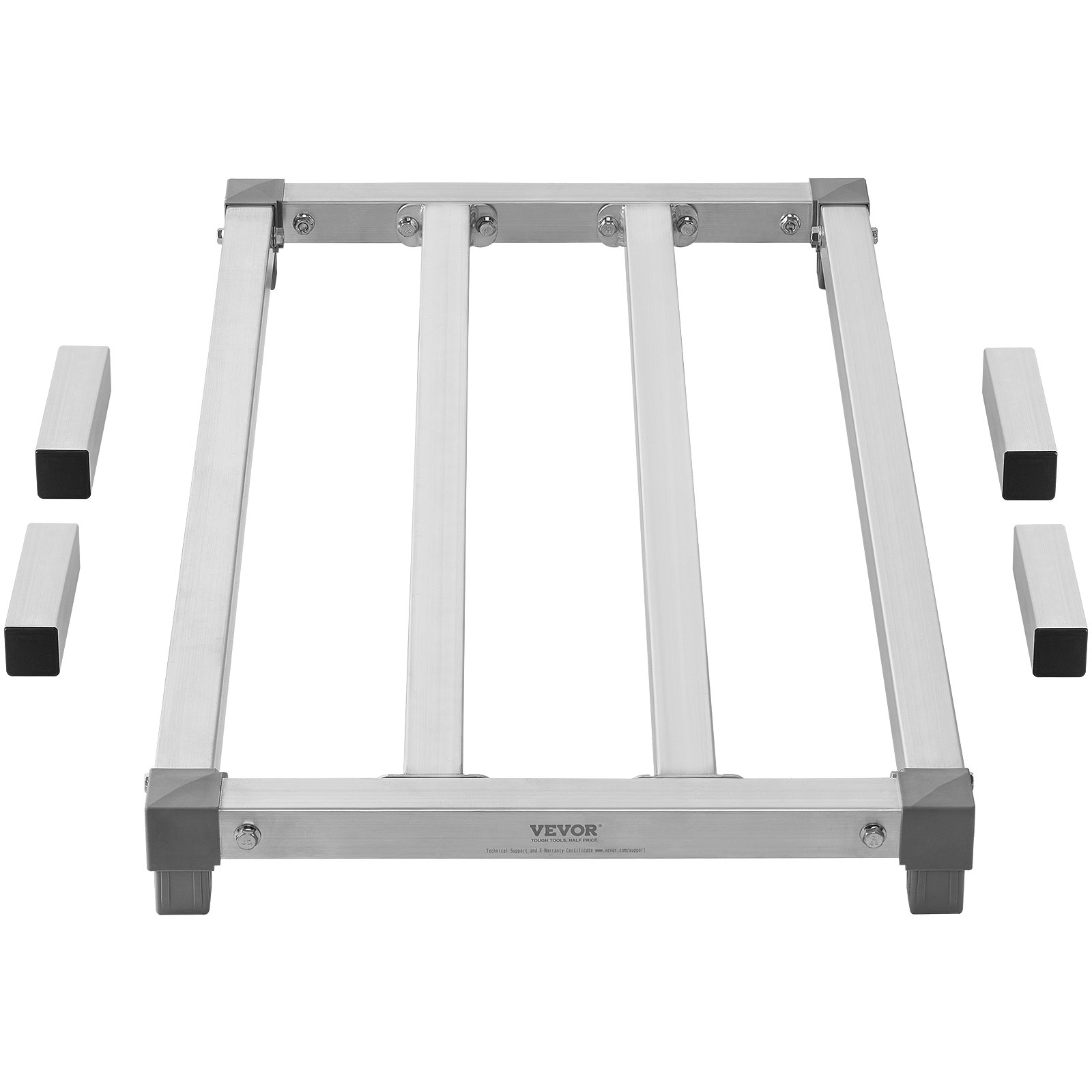 VEVOR Estante de Estiba de Aluminio 91,4x50,8x20,3 cm Estante de Almacenamiento Comercial Carga de 454 kg Fácil Montaje para Almacenamiento de Alimentos en Suelo, en Restaurantes, Cocinas, Garajes