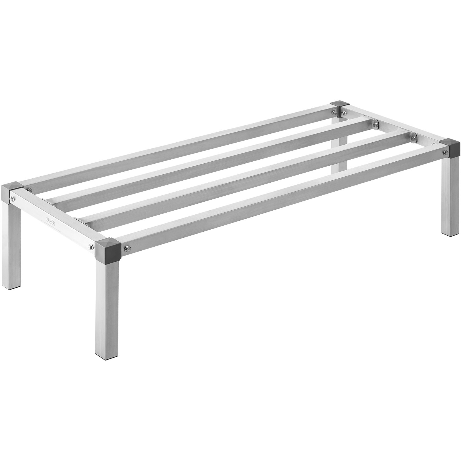 VEVOR Estante de Estiba de Aluminio 121,9x50,8x30,5 mm Estante de Almacenamiento Comercial Carga de 454 kg Fácil Montaje para Almacenamiento de Alimentos en Suelo, en Restaurantes, Cocinas, Garajes