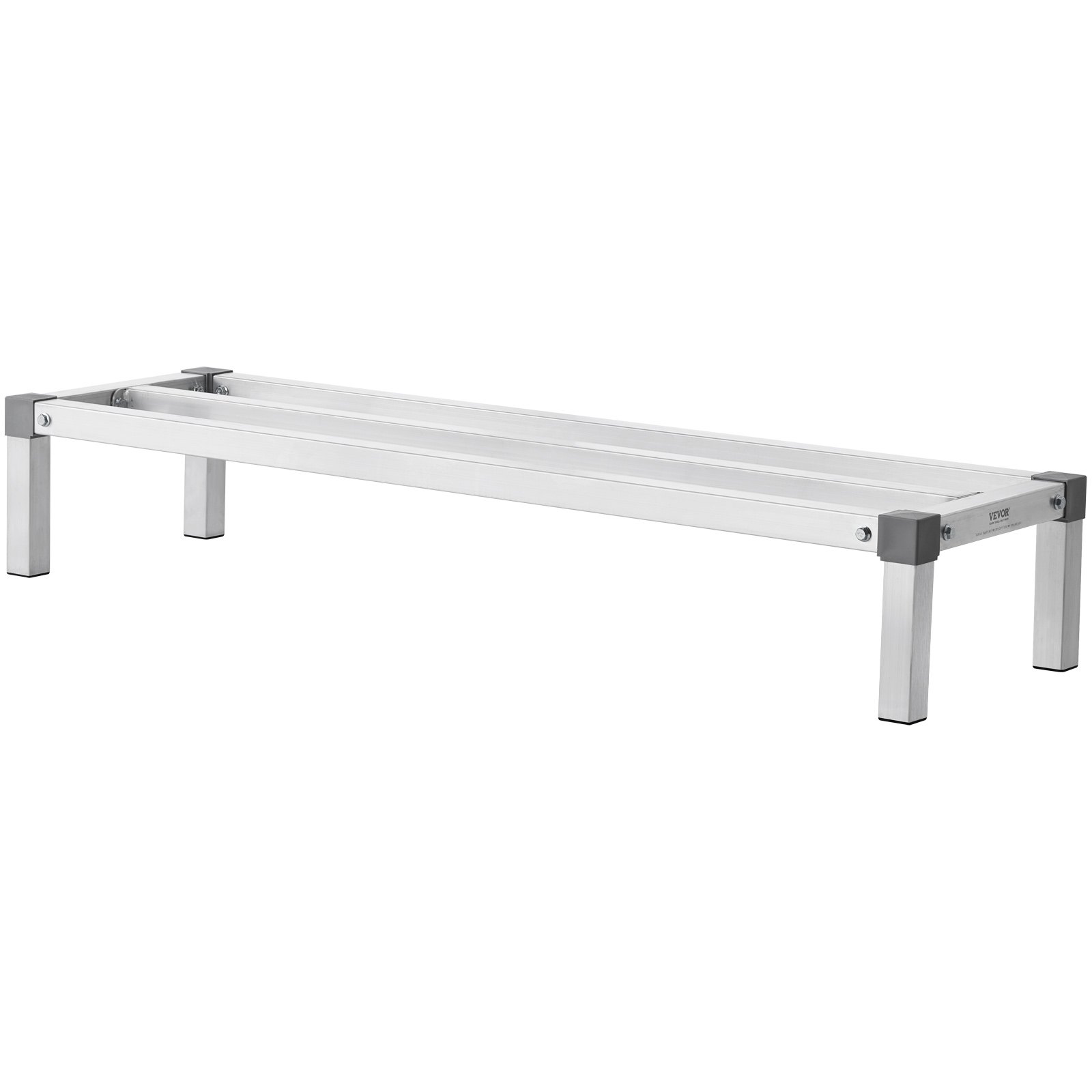 VEVOR Estante de Estiba de Aluminio 121,9x35,5x20,3 cm Estante de Almacenamiento Comercial Carga de 454 kg Fácil Montaje para Almacenamiento de Alimentos en Suelo, en Restaurantes, Cocinas, Garajes