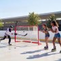 VEVOR Portería de Hockey Callejero con Red de Hockey 142 x 113 x 60 cm, Portátil y Ligera, Marco Reforzado con Tubo 1,1 mm, Para Entrenamiento y Partidos Diarios, Duradera para Interior y Exterior