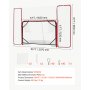 VEVOR Juego de Portería de Hockey Callejero Red de Protección y Objetivos, 307 x 183 cm, Portátil y Ligera, Marco Reforzado, Para Entrenamiento y Partidos Diarios, Duradera para Interior y Exterior