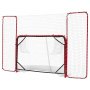 VEVOR Juego de Portería de Hockey Callejero Red de Protección y Objetivos, 307 x 183 cm, Portátil y Ligera, Marco Reforzado, Para Entrenamiento y Partidos Diarios, Duradera para Interior y Exterior