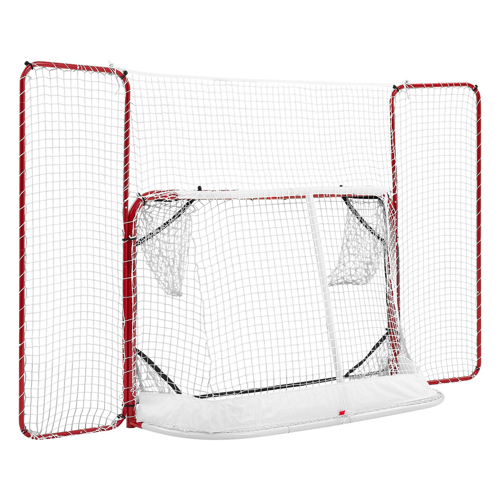 VEVOR Juego de Portería de Hockey Callejero Red de Protección y Objetivos, 307 x 183 cm, Portátil y Ligera, Marco Reforzado, Para Entrenamiento y Partidos Diarios, Duradera para Interior y Exterior