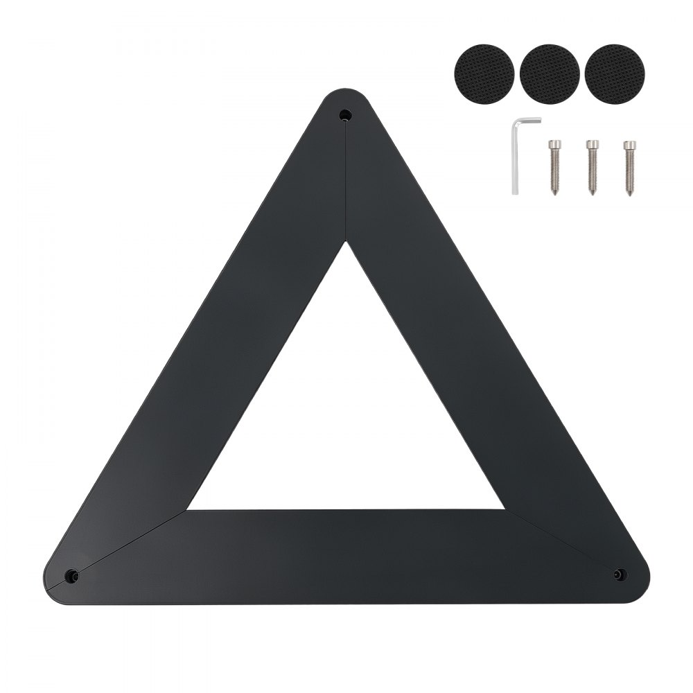 VEVOR Entrenador de Hockey Triangular de Metal Equipo Portátil 64,3 cm, Reboteador Multiángulo de Alta Resistencia, Para Dentro y Fuera del Hielo, Para Mejorar Control del Disco y el Tiro, Negro