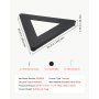VEVOR Entrenador de Hockey Triangular de Metal Equipo Portátil 64,3 cm, Reboteador Multiángulo de Alta Resistencia, Para Dentro y Fuera del Hielo, Para Mejorar Control del Disco y el Tiro, Negro