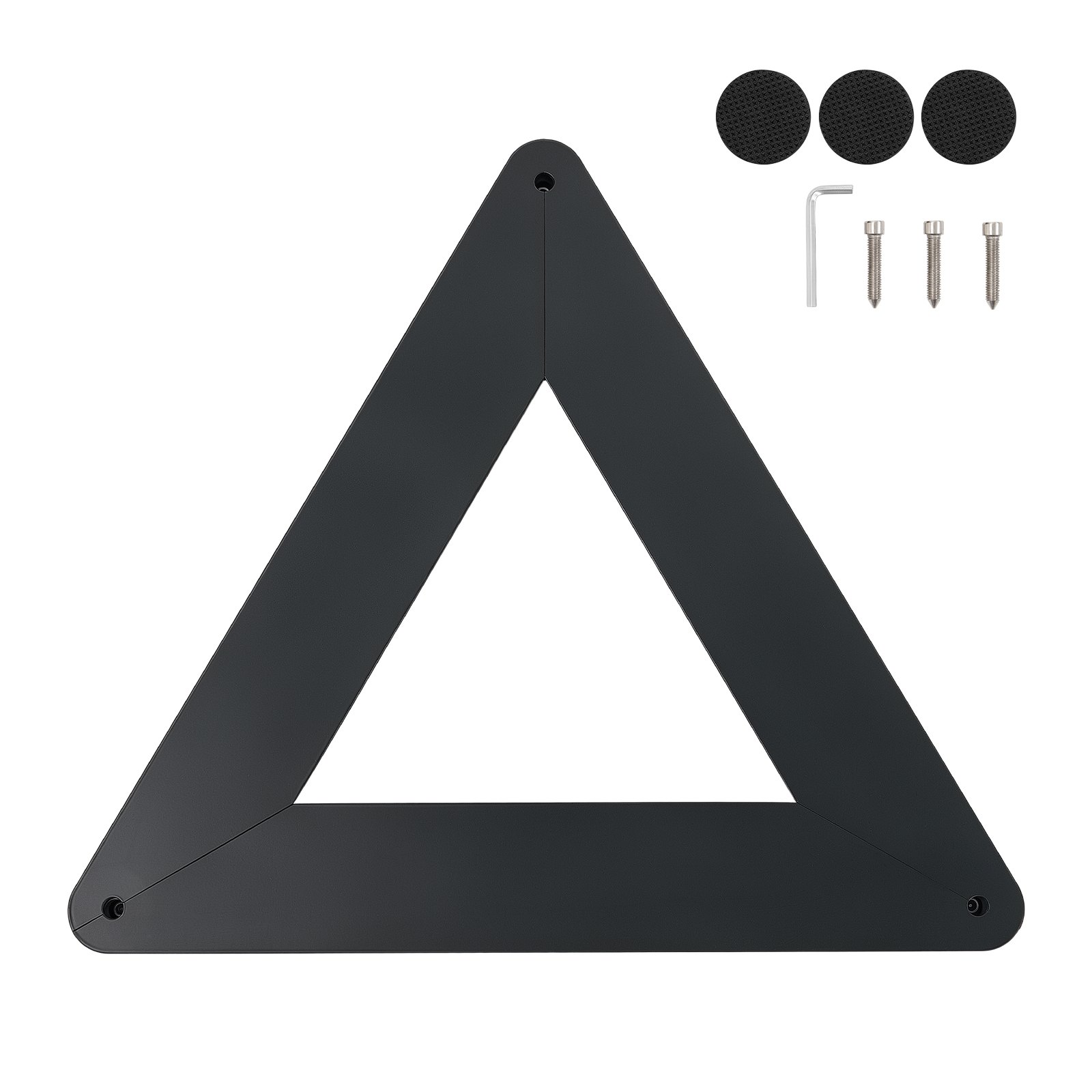 VEVOR Entrenador de Hockey Triangular de Metal Equipo Portátil 64,3 cm, Reboteador Multiángulo de Alta Resistencia, Para Dentro y Fuera del Hielo, Para Mejorar Control del Disco y el Tiro, Negro
