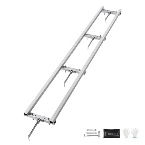 VEVOR Sistema de Guía de Riel de Molino Guía de Fresado de 2,7 m 4 Kits de Barra Transversal Sistema de Riel de Aserradero de Aluminio Funciona con Aserraderos de Cadena para Carpinteros de Molinos