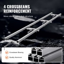 VEVOR Sistema de Guía de Riel de Molino Guía de Fresado de 9 pies 4 Kits de Barra Transversal Sistema de Riel de Aserradero de Aluminio Funciona con Aserraderos de Cadena para Carpinteros de Molinos