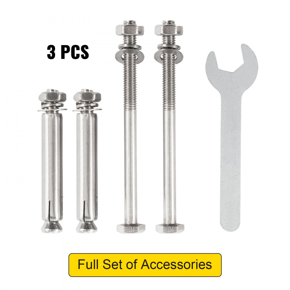 Vevor 3 X Base Para Postes Cuadrados 9,5x8x14,5 Cm Soporte Sujeta Postes Plata