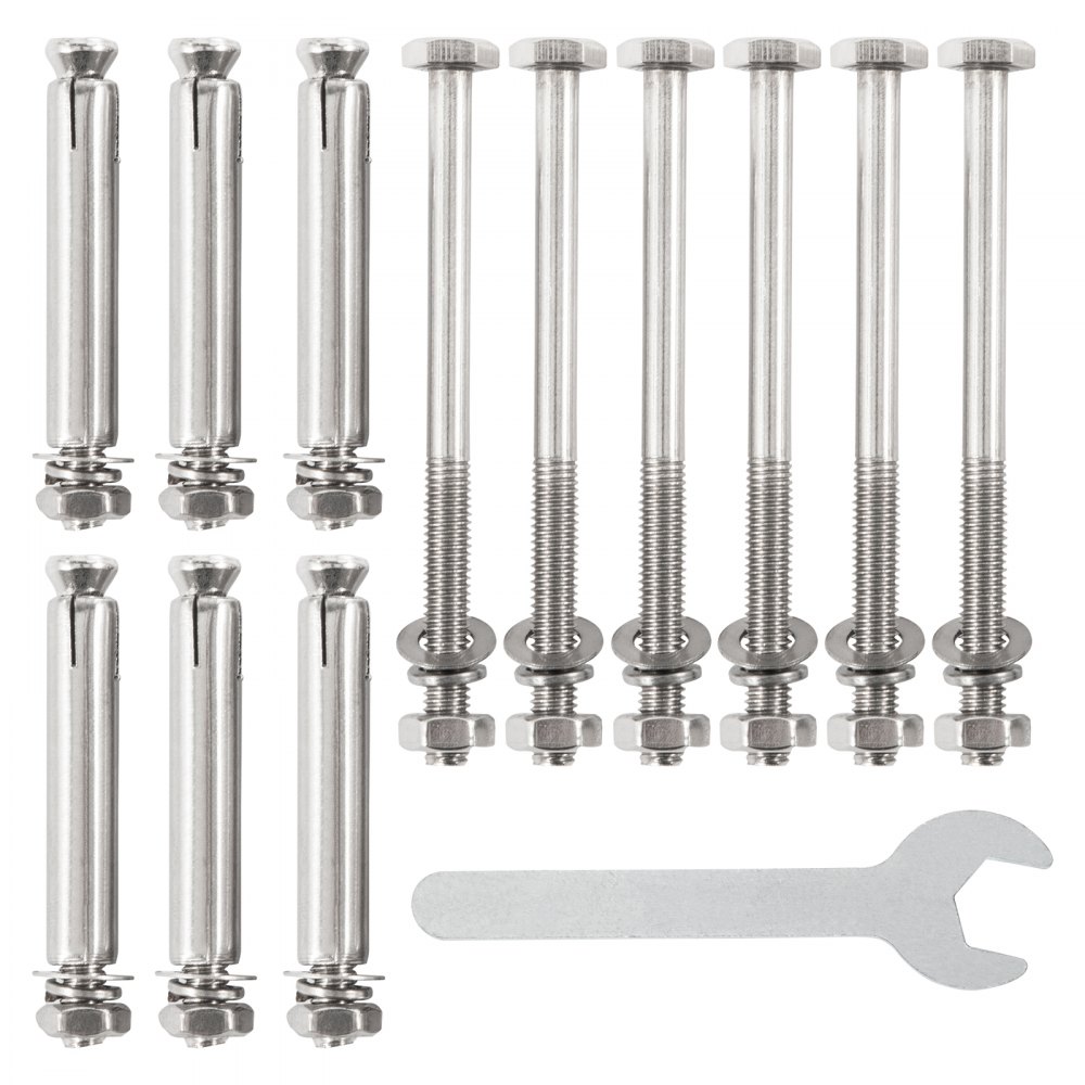 Vevor 3 X Base Para Postes Cuadrados 9,5x8x14,5 Cm Soporte Sujeta Postes Plata