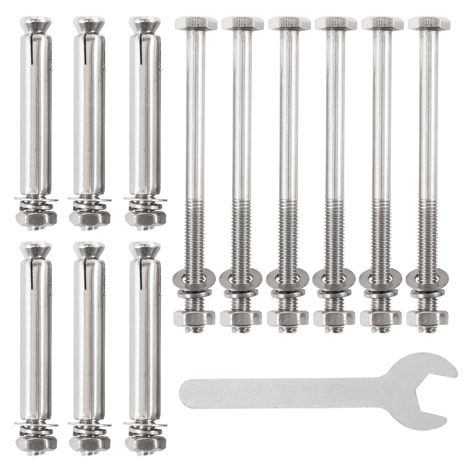 Vevor 3 X Base Para Postes Cuadrados 9,5x8x14,5 Cm Soporte Sujeta Postes Plata