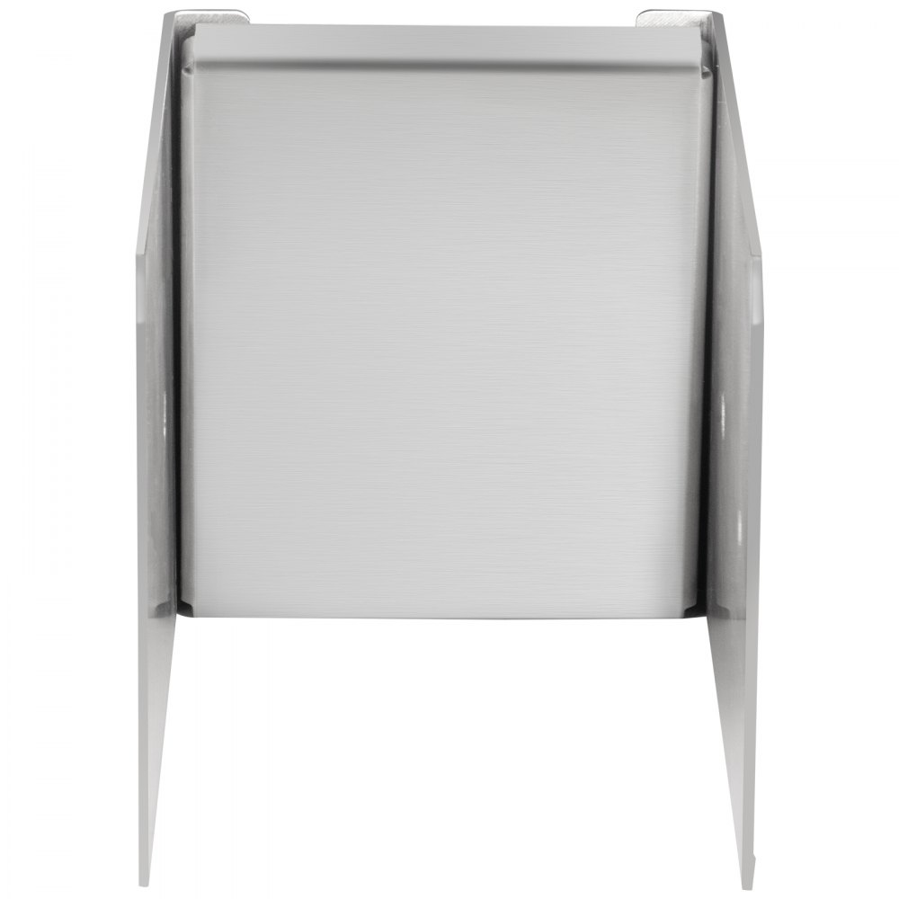 Base de poste separador VEVOR en metal cepillado con un diseño minimalista.