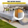 La base de poste ajustable VEVOR asegura la estructura del jardín en una elegante terraza de patio.
