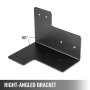 VEVOR Soporte de Esquina 90 Grados Soporte de Ángulo de Acero Inoxidable en Forma de L 8 Piezas, Escuadra Metálica de Ángulo Escuadras para Madera Escuadras de Acero Inoxidable Corner Brace, Negro