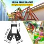 VEVOR Soporte para columpio, conector para bricolaje, 2 piezas, 9,84"en forma de un juego de soporte de columpio, conector de hierro con reciclaje y conector de poliéster