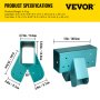 VEVOR Soporte para Columpio 12" Conector Central para Bricolaje en Forma A Juego de Soporte de Columpio Hierro con Recubrimiento en Polvo Conector para Madera 4x4" Pilares y 4x6" Viga Jardín Verde