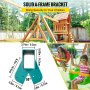 Estructura de soporte de marco en A sólido para juego de niños con imagen de soporte de columpio VEVOR.
