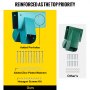 VEVOR Soporte para Columpio 12" Conector de Extremo para Bricolaje en Forma A Juego de Soporte de Columpio Hierro con Recubrimiento en Polvo Conector para Madera 4x4" Pilares y 4x6" Viga Jardín Verde