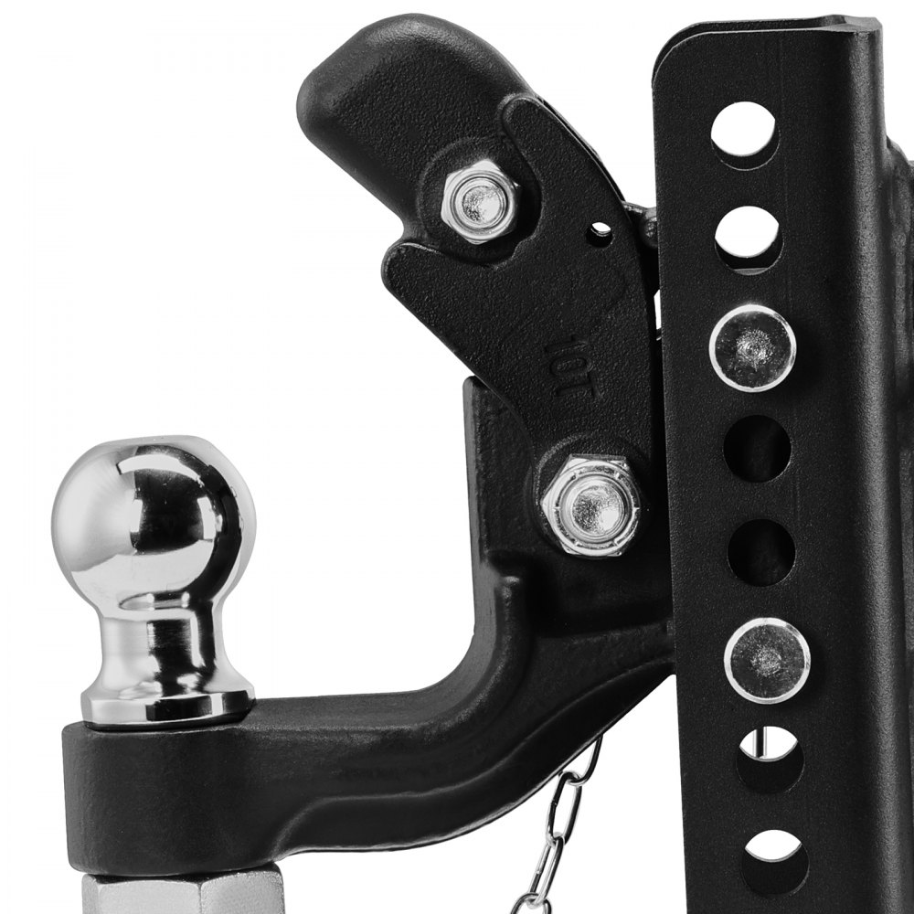 VEVOR Gancho de Enganche Ajustable de 9070 kg para Receptor de 2" Bola de Enganche Combinada de 2-5/16", se Adapta a Anillos de Luneta de 2,5"-3", Caída de 6 Pulgadas, Revestimiento de Polvo Negro