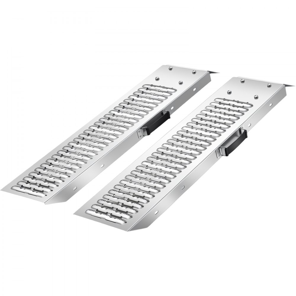 VEVOR Rampas de Carga de Acero para Remolques 2 Piezas, Rampas para Tractor 985 x 225 x 65 mm, Superficie Antideslizante, Capacidad Combinada de 544 kg, para Motocicletas, Cortadoras de Césped