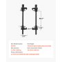 VEVOR Compresor de Resorte de Puntal 2 Piezas Herramienta Compresora de Resortes Helicoidales con Rango de 256 mm Compatible con Llaves Hexagonales de 22 mm para Autos, Camiones, Motocicletas, negro