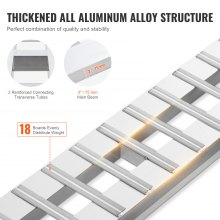 VEVOR Rampa de Carga de Aluminio 2 Piezas 274,5 x 38 cm Capacidad de 4535,9 kg