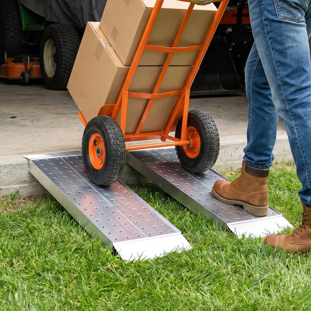 VEVOR Rampas de Carga de Aluminio para Remolques 2 Piezas, Rampas para Tractor 999 x 304 x 55 mm, Superficie Antideslizante, Capacidad Combinada de 1360 kg, para Motocicletas, Cortadoras de Césped