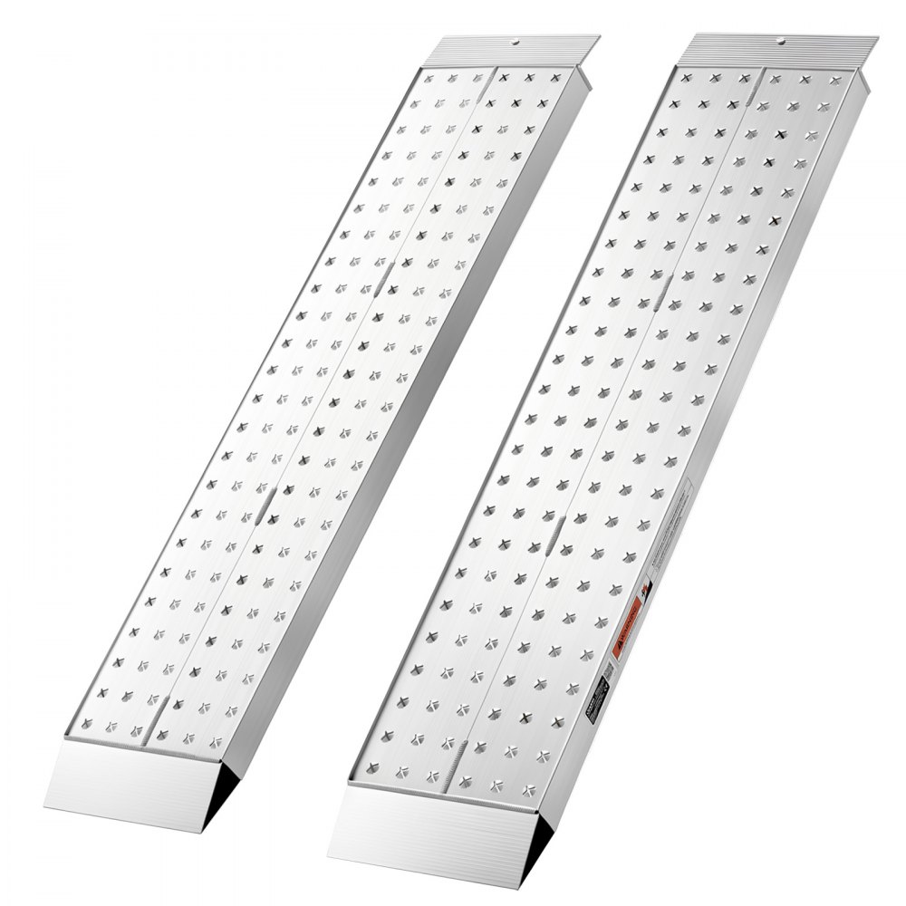 VEVOR Rampas de Carga de Aluminio para Remolques 2 Piezas, Rampas para Tractor 1396 x 304 x 55 mm, Superficie Antideslizante, Capacidad Combinada de 1360 kg, para Motocicletas, Cortadoras de Césped
