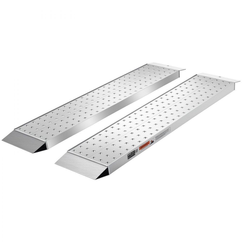 VEVOR Rampas de Carga de Aluminio para Remolques 2 Piezas, Rampas para Tractor 1396 x 304 x 55 mm, Superficie Antideslizante, Capacidad Combinada de 1360 kg, para Motocicletas, Cortadoras de Césped