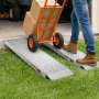 VEVOR Aluminum Trailer Ramps, 2PCS 1396 x 304mm, Heavy-Duty ATV Ramp Set with Anti-Slip Plates, 1360kg Combined Capacity Loading Ramps for Motorcycles, Lawn Mowers, Farm Tractors, Carts