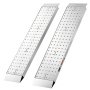 VEVOR Aluminum Trailer Ramps, 2PCS 1396 x 304mm, Heavy-Duty ATV Ramp Set with Anti-Slip Plates, 1360kg Combined Capacity Loading Ramps for Motorcycles, Lawn Mowers, Farm Tractors, Carts
