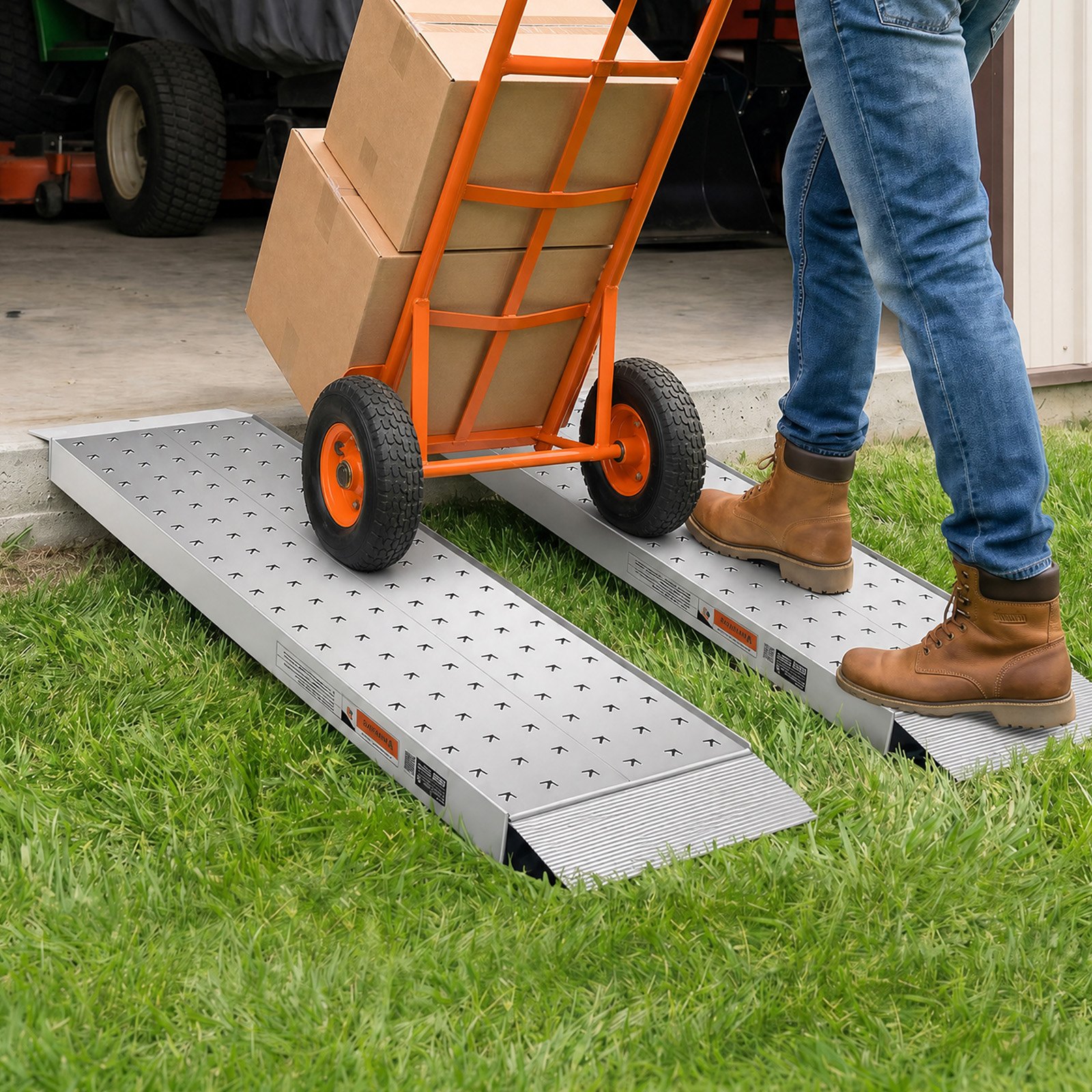 VEVOR Rampas de Carga de Aluminio para Remolques 2 Piezas, Rampas para Tractor 1396 x 304 x 55 mm, Superficie Antideslizante, Capacidad Combinada de 1360 kg, para Motocicletas, Cortadoras de Césped