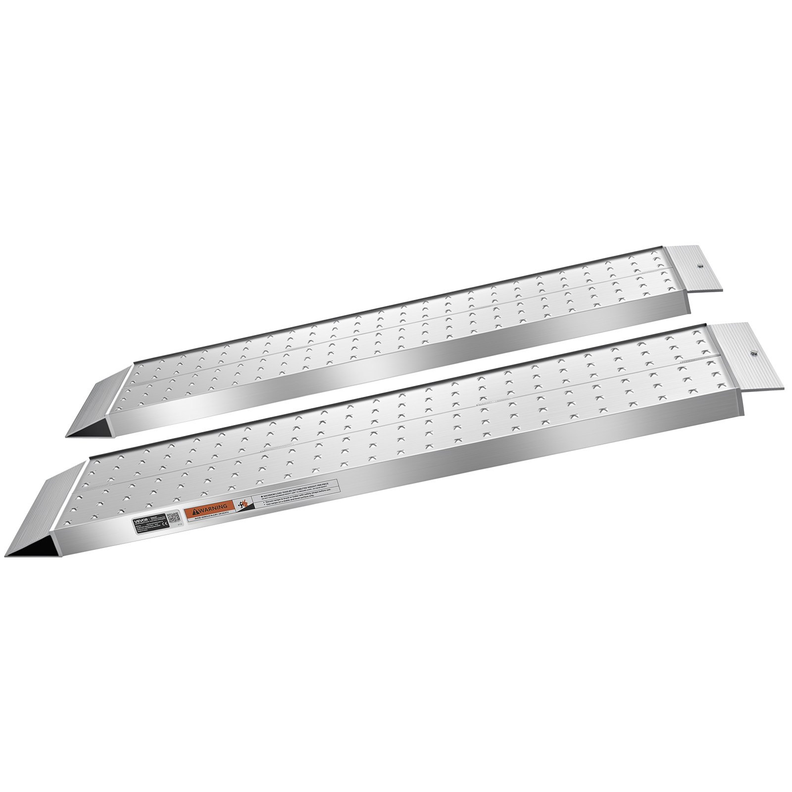 VEVOR Rampas de Carga de Aluminio para Remolques 2 Piezas, Rampas para Tractor 1396 x 304 x 55 mm, Superficie Antideslizante, Capacidad Combinada de 1360 kg, para Motocicletas, Cortadoras de Césped