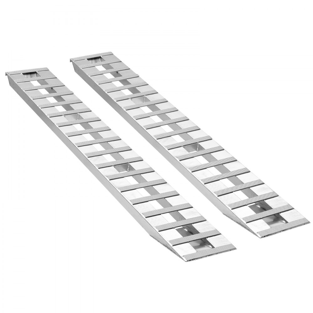 VEVOR Rampas de Aluminio resistente 2 Piezas Rampas Resistentes Carga de 4535,9 kg con Placas Antideslizantes para Carros, Tractores Agrícolas, Vehículos Todoterreno, Cortacéspedes, Motocicletas