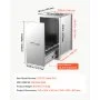 VEVOR Armario de Cocina para Exteriores 47x67,3x34,3 cm sin Cubo de Basura, de Acero Inoxidable, para Organizar Utensilios de Cocina, para Almacenamiento en Islas de Barbacoa y Estaciones de Parrilla