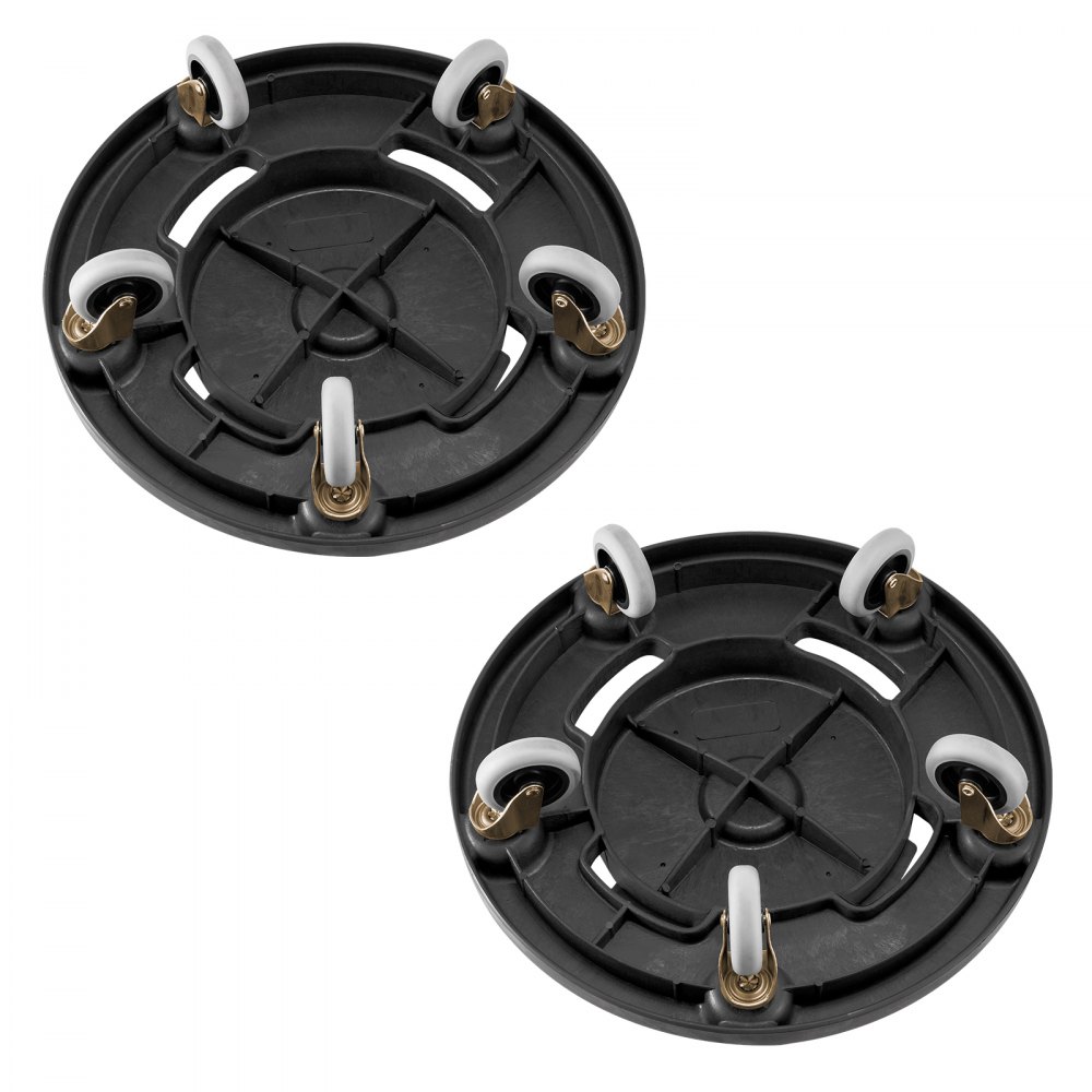 VEVOR bin trolley, suitable for 75.7/121/166.6/208 L bins, 2-pack. Dolly waste bin with 4 lockable wheels, 227 kg capacity, multifunctional trolley, 455x155mm