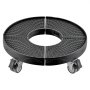 VEVOR am trolley with 4 lockable wheels, load capacity 181.4 kg, round transport trolley, 380-580 mm adjustable barrel trolley, plant trolley, multifunctional rolling trolley, black