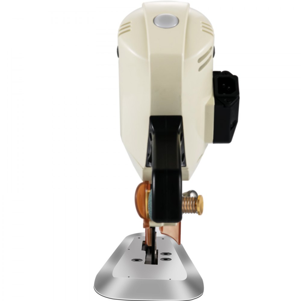 VEVOR Máquina de Corte de Tela 250 W Espesor de Corte 25,4 mm Tijeras de Tela Eléctrica Hoja Octágona de Acero de Aleación Cortador de Tela para Cortar Tela de Algodón, Lana, Lino, Cuero, Alfombra