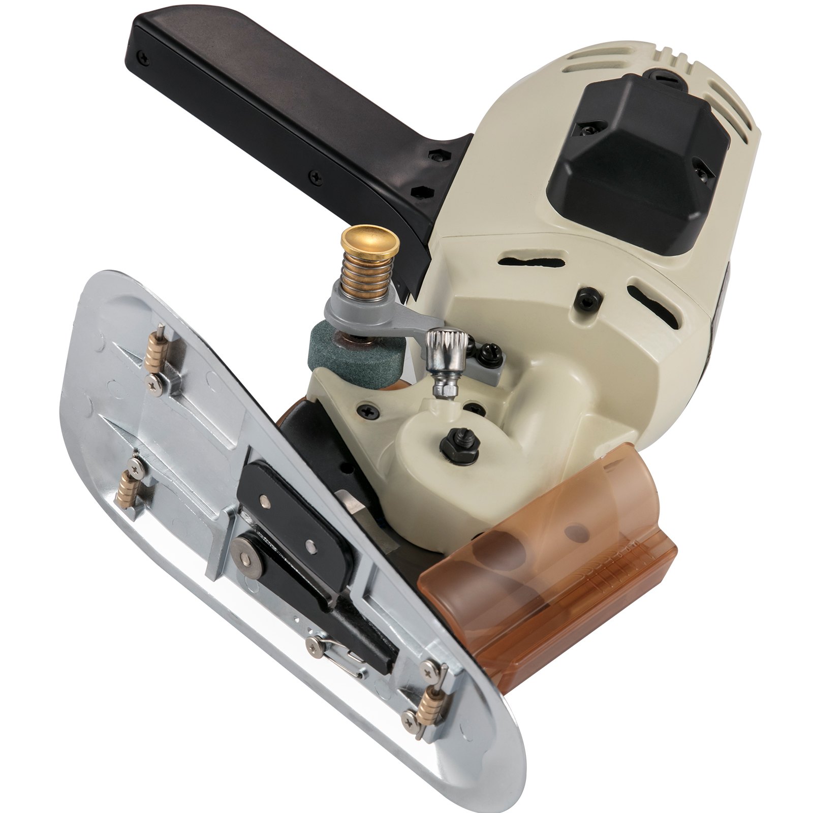 VEVOR Máquina de Corte de Tela 250 W Espesor de Corte 25,4 mm Tijeras de Tela Eléctrica Hoja Octágona de Acero de Aleación Cortador de Tela para Cortar Tela de Algodón, Lana, Lino, Cuero, Alfombra