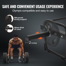 VEVOR Barra Hexagonal Olímpica Longitud 141,5 cm Diámetro 50 mm Barra Placa Carga 225 kg con Asas para Sentadillas Encogimiento de Hombros Levantamiento de Pesas Equipo de Gimnasio Fitness en Casa