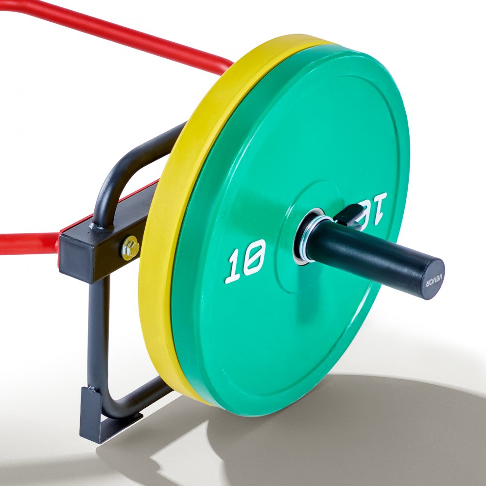 VEVOR Barra Hexagonal, Carga Máxima de 240 kg, Barras para Encogimientos de Hombros, Equipo de Levantamiento de Pesas y Entrenamiento de Fuerza, Gimnasio en Casa para Sentadillas, Rojo y Negro