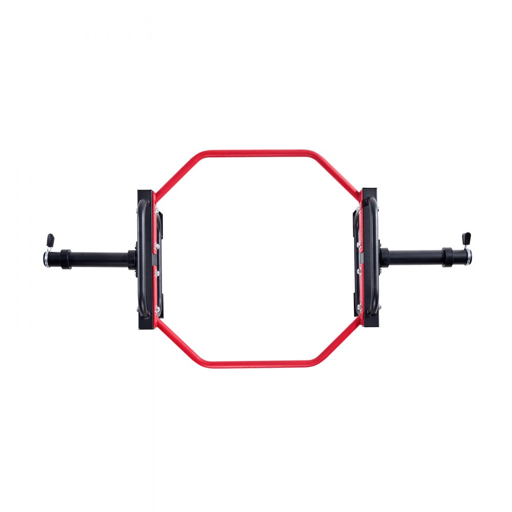 VEVOR Barra Hexagonal, Carga Máxima de 240 kg, Barras para Encogimientos de Hombros, Equipo de Levantamiento de Pesas y Entrenamiento de Fuerza, Gimnasio en Casa para Sentadillas, Rojo y Negro