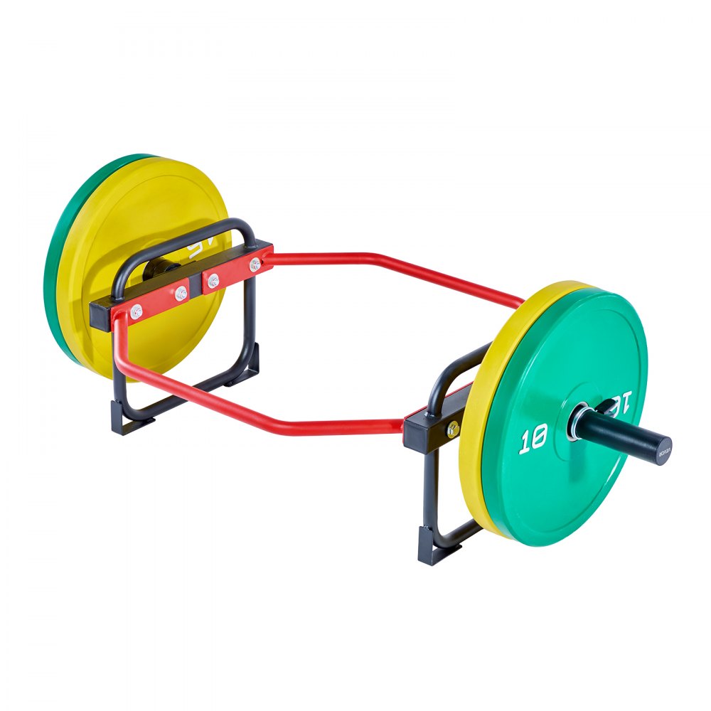 VEVOR Barra Hexagonal, Carga Máxima de 240 kg, Barras para Encogimientos de Hombros, Equipo de Levantamiento de Pesas y Entrenamiento de Fuerza, Gimnasio en Casa para Sentadillas, Rojo y Negro