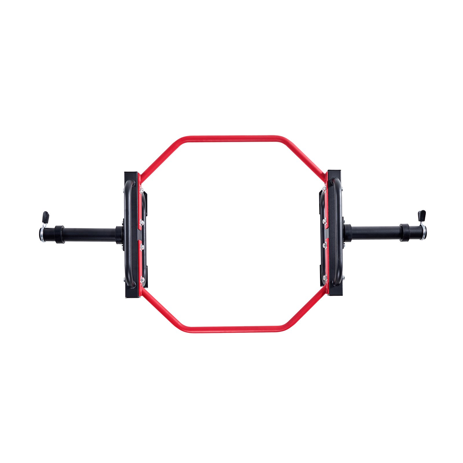 VEVOR Barra Hexagonal, Carga Máxima de 240 kg, Barras para Encogimientos de Hombros, Equipo de Levantamiento de Pesas y Entrenamiento de Fuerza, Gimnasio en Casa para Sentadillas, Rojo y Negro