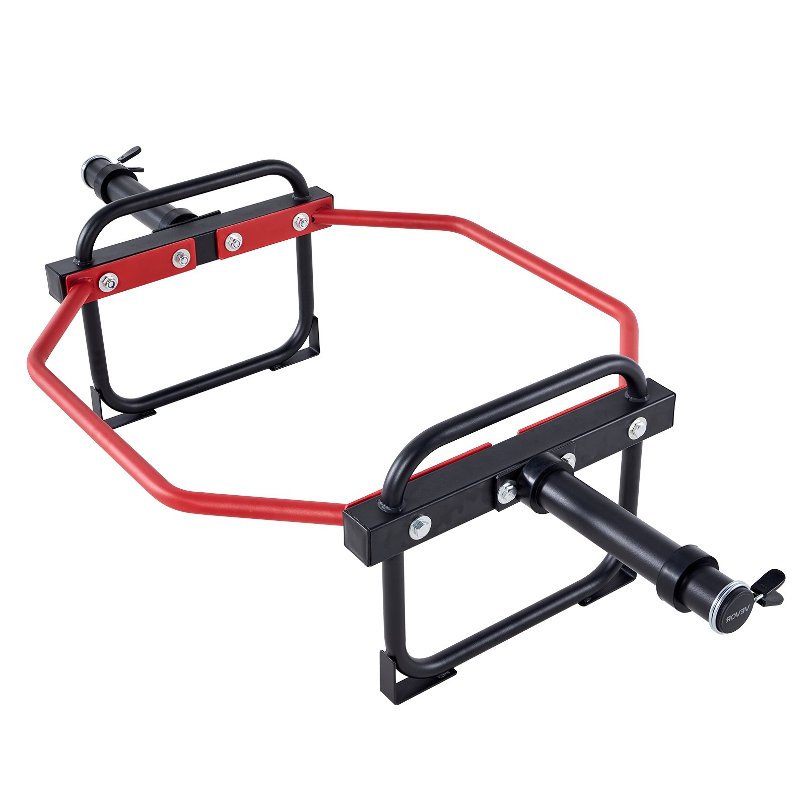 VEVOR Barra Hexagonal, Carga Máxima de 240 kg, Barras para Encogimientos de Hombros, Equipo de Levantamiento de Pesas y Entrenamiento de Fuerza, Gimnasio en Casa para Sentadillas, Rojo y Negro