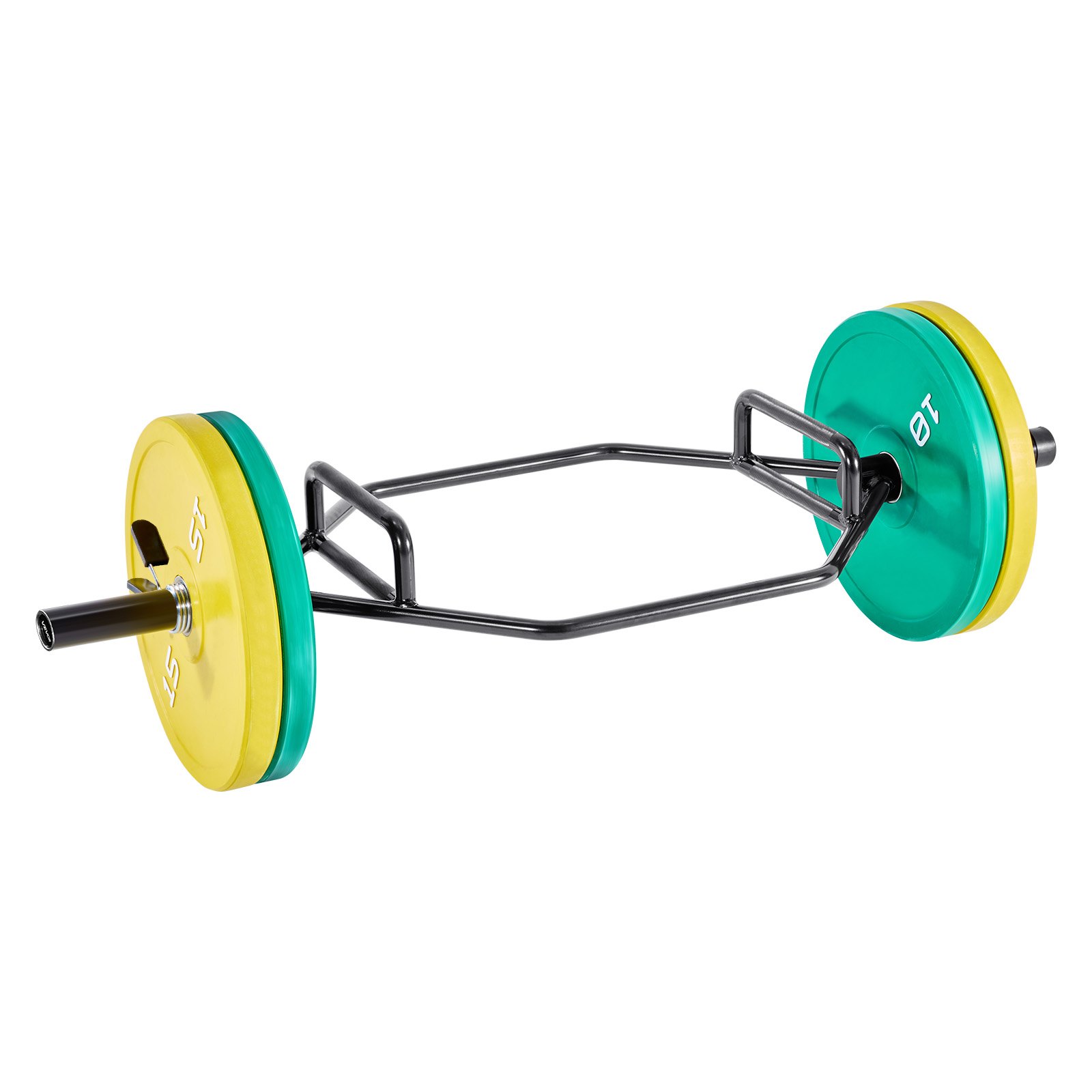 VEVOR Barra Hexagonal, Capacidad de 360 kg, Barras para Encogimientos de Hombros con Agarres Moleteados, Equipo de Levantamiento de Pesas y Entrenamiento de Fuerza, Negro, 1425 x 580 x 147 mm