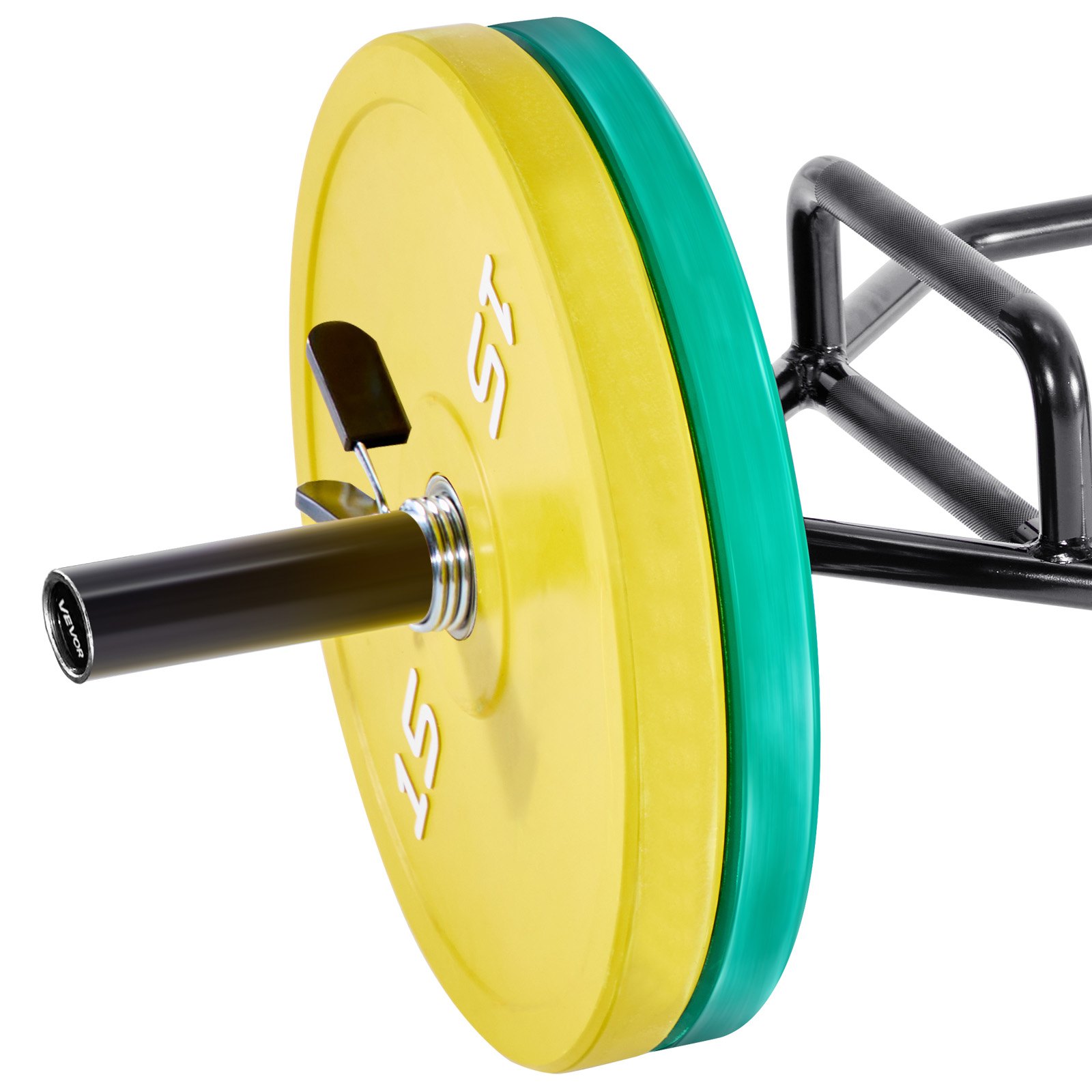 VEVOR Barra Hexagonal, Capacidad de 360 kg, Barras para Encogimientos de Hombros con Agarres Moleteados, Equipo de Levantamiento de Pesas y Entrenamiento de Fuerza, Negro, 1425 x 580 x 147 mm